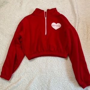 Love Fitness Cropped Quaterzip